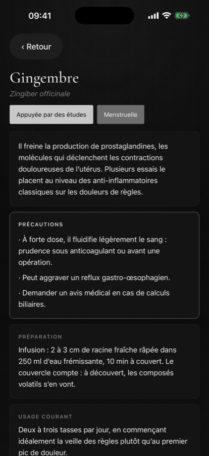A plant guide with its level of evidence and cautions before the preparation